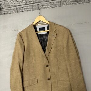 Tailorbyrd Collection Blazer Jacket Mens 42R Brown Textured Stretch Fabric